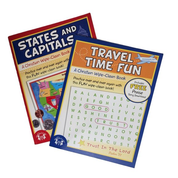 States Capitols & Travel Fun Wipe Clean Activity Book Activity 2 Book B… - Picture 1 of 7